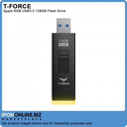 TEAMGROUP T-FORCE SPARK RGB 128GB USB 3.2 Gen 1 FLASH DRIVE UFD Gaming